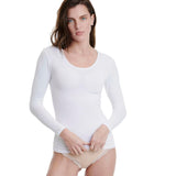 Walk - Top μακρυμάνικο με λαιμόκοψη από απαλό Bamboo