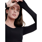 Walk - Top μακρυμάνικο με λαιμόκοψη από απαλό Bamboo
