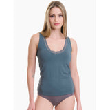 Walk - V-neck top από απαλό Bamboo με δαντέλα στην πλάτη