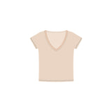 Walk - V-neck t-shirt με δαντέλα από απαλό bamboo